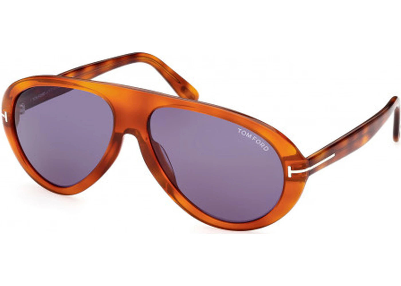Tom Ford Camillo Pilot Sunglasses Havana/Blue (FT0988-53V-60)