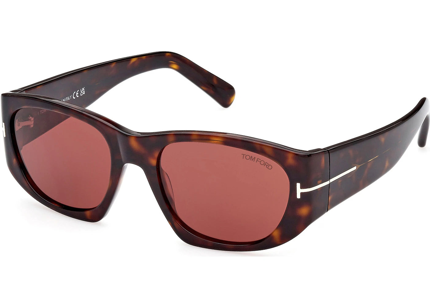 Tom Ford Cyrille Square Sunglasses Havana/Bordeaux (FT0987-52S-53)