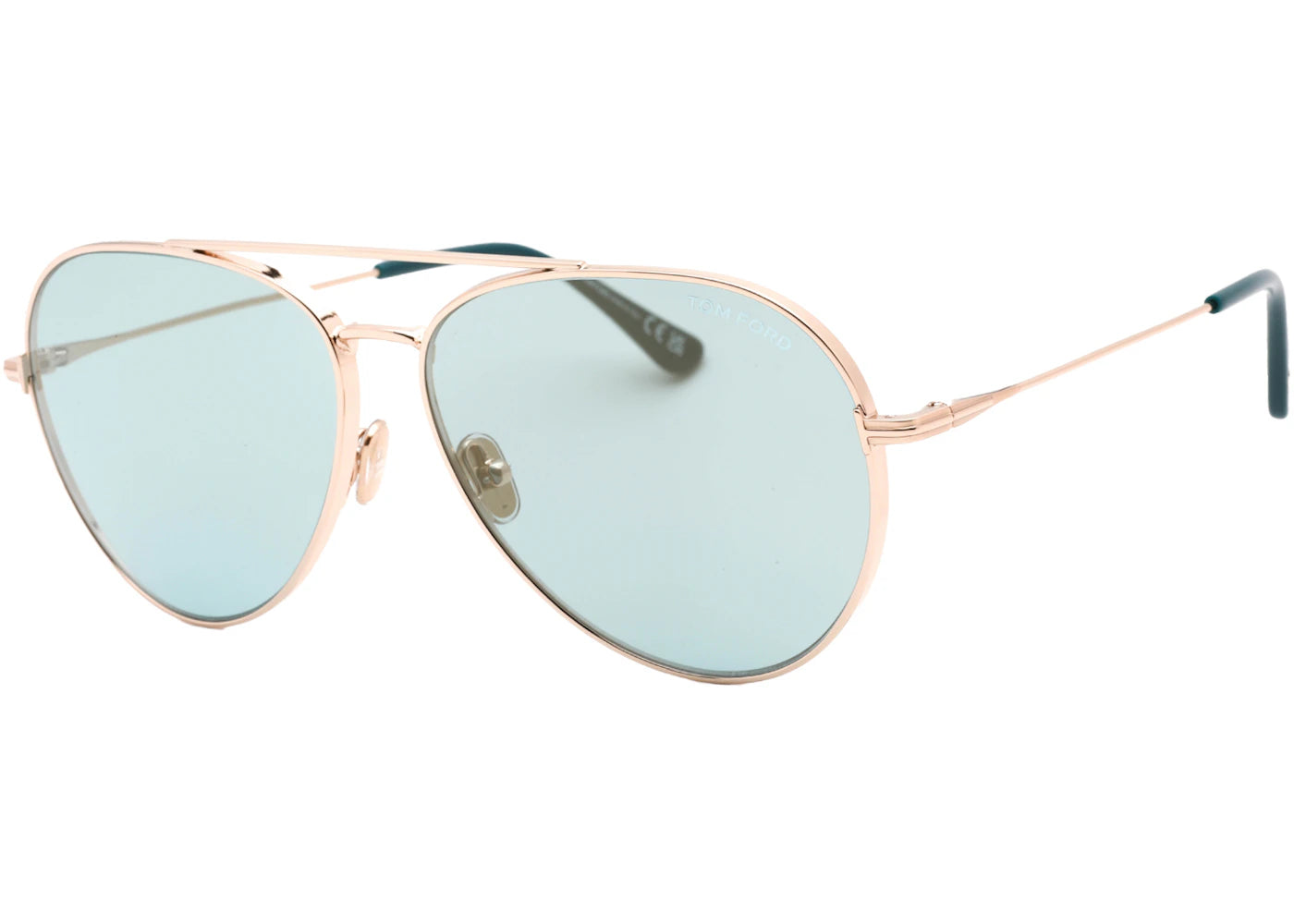 Tom Ford Dashel Aviator Sunglasses Rose Gold/Blue (FT0996-28X)