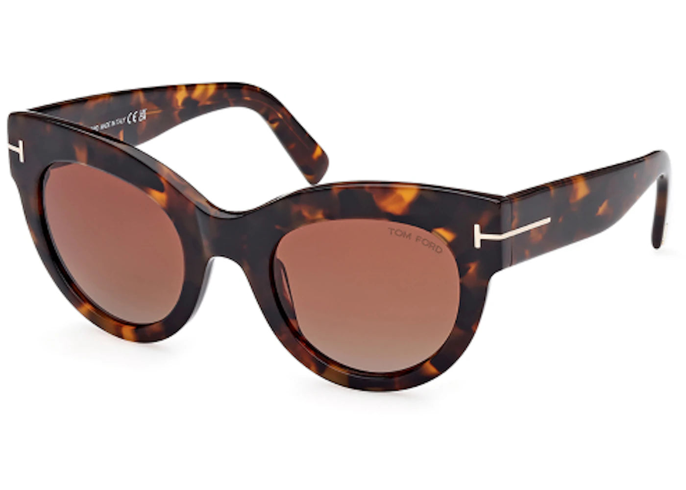 Tom Ford Lucilla Cat Eye Sunglasses Havana/Bordeaux (FT1063-52T-51)