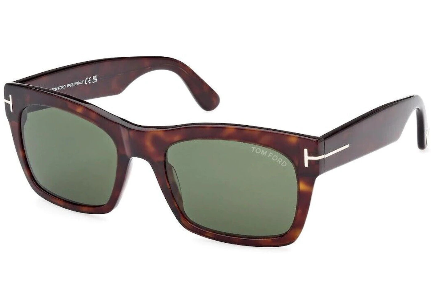 Tom Ford Nico Square Sunglasses Havana/Green (FT1062-52N-56)