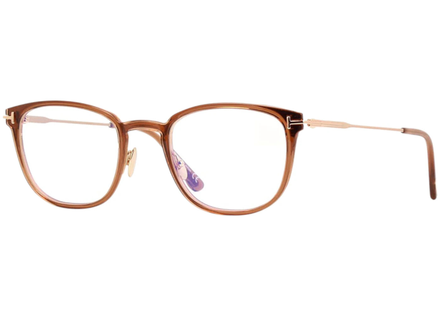 Tom Ford Round Eyeglasses Shiny Rose Gold (FT5694-B 028)