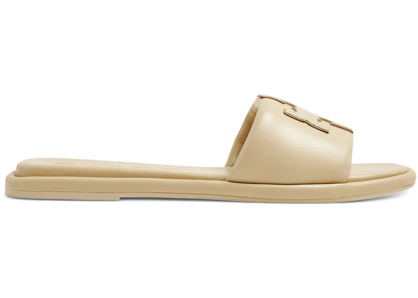 Tory Burch Double T Sport Slide Sandal Dulce De Leche Gold (Women's)