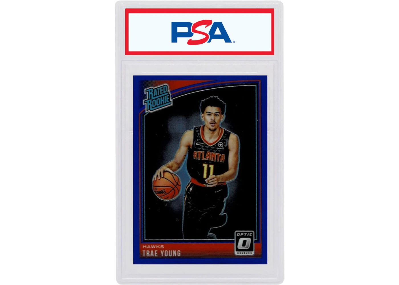 Trae Young 2018 Donruss Optic Rookie Blue /49 #198 (PSA or BGS Graded)