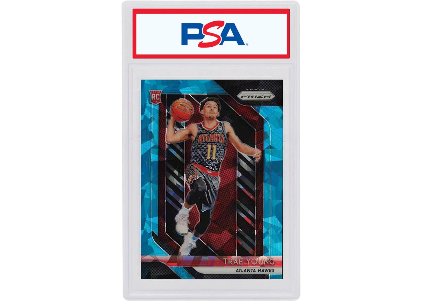 Trae Young 2018 Panini Prizm Rookie Blue Ice /99 #78 (PSA or BGS Graded)