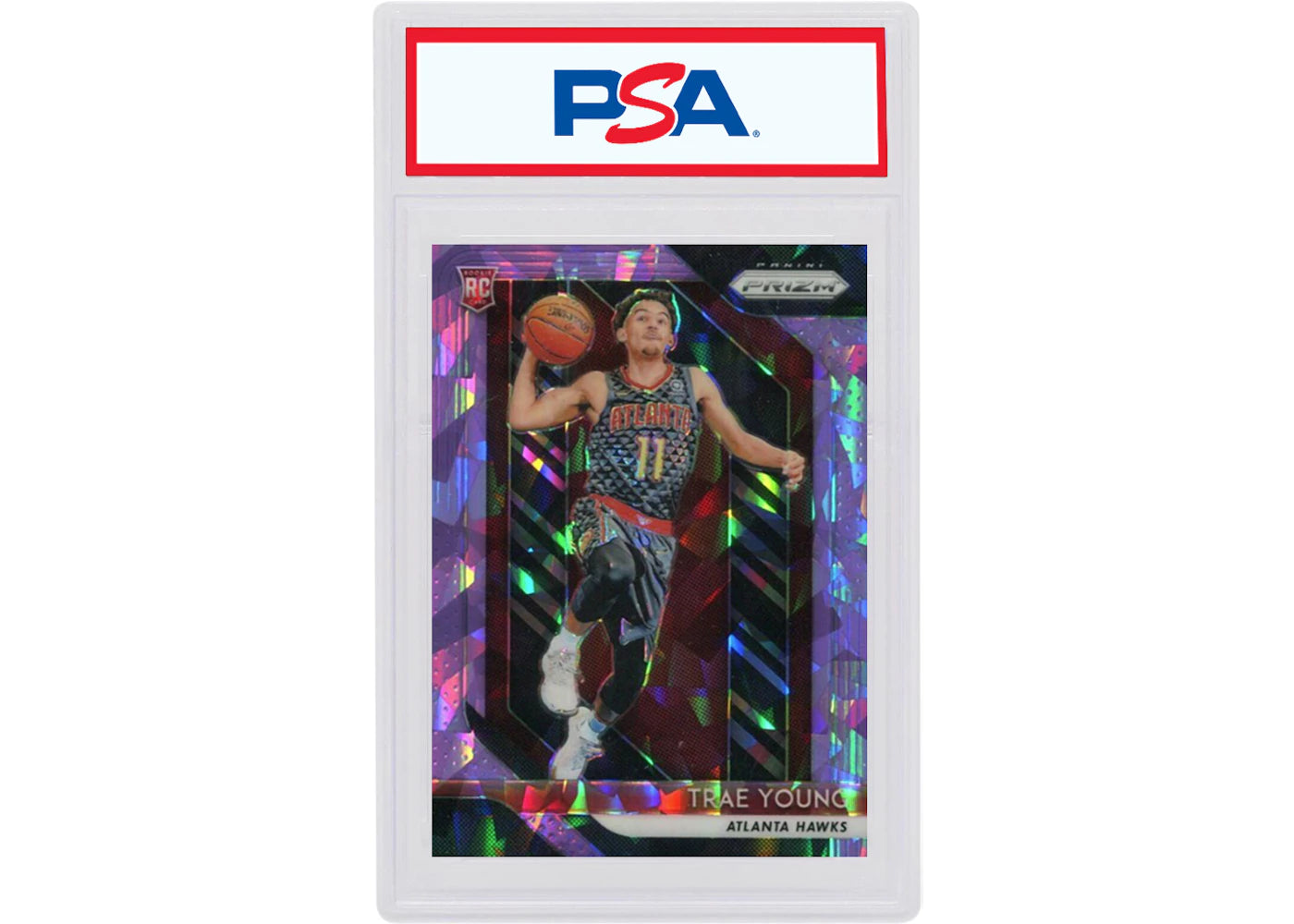 Trae Young 2018 Panini Prizm Rookie Purple Ice /149 #78 (PSA or BGS Graded)