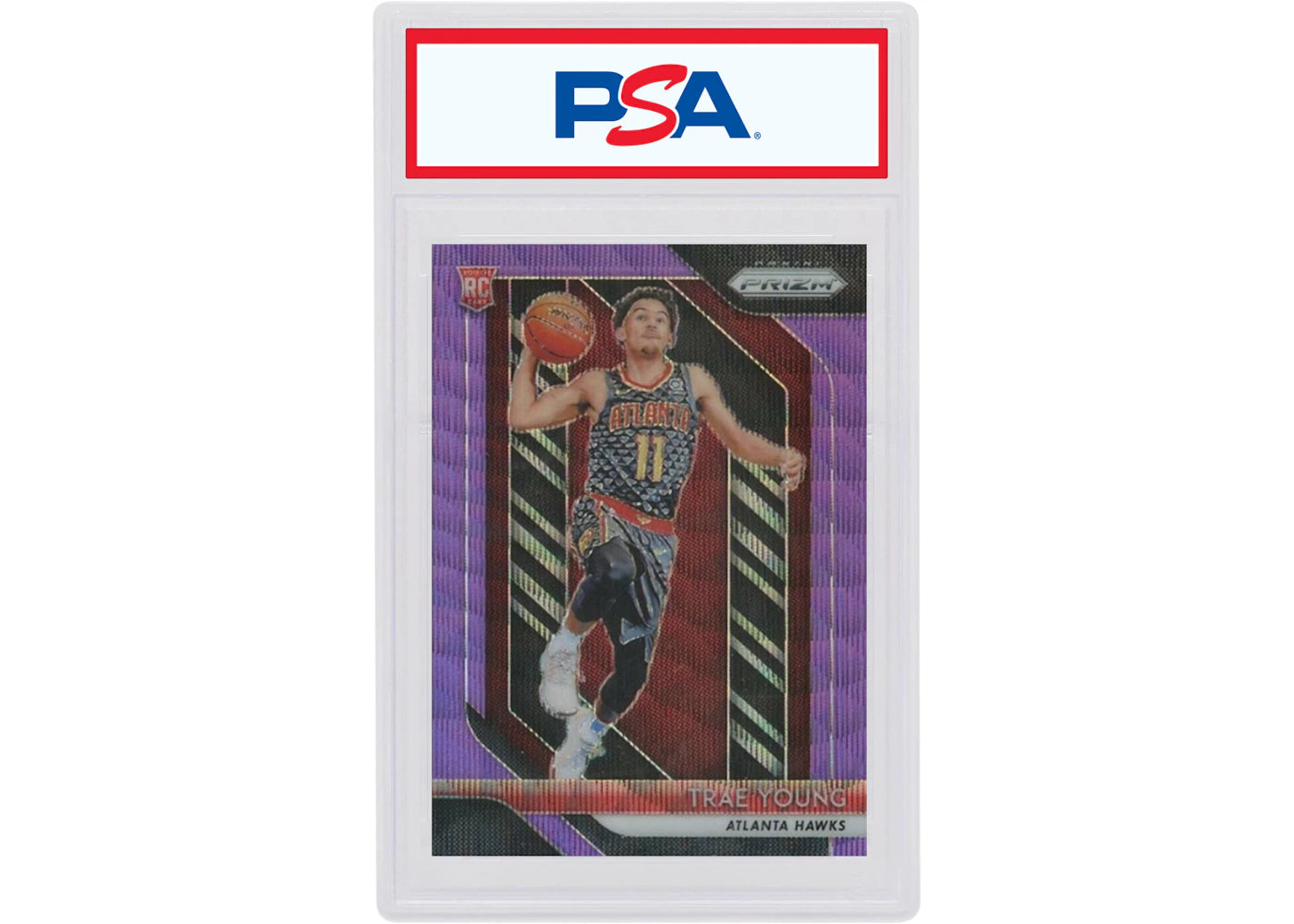 Trae Young 2018 Panini Prizm Rookie Purple Wave #78 (PSA or BGS Graded)