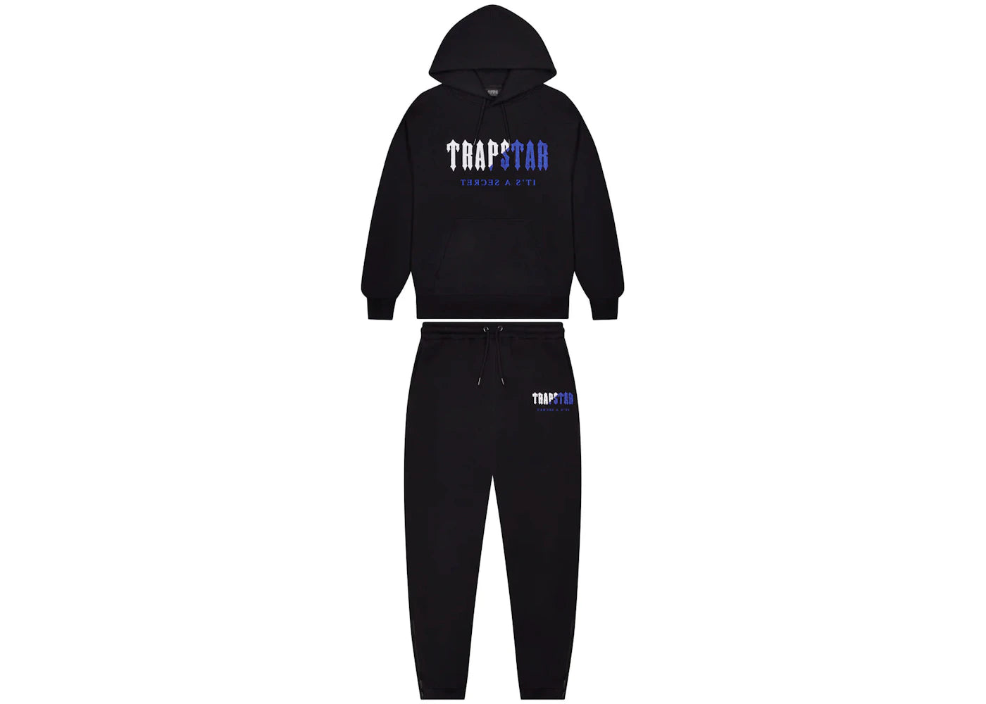 Trapstar Chenille Decoded Hoodie Tracksuit Black/Blue
