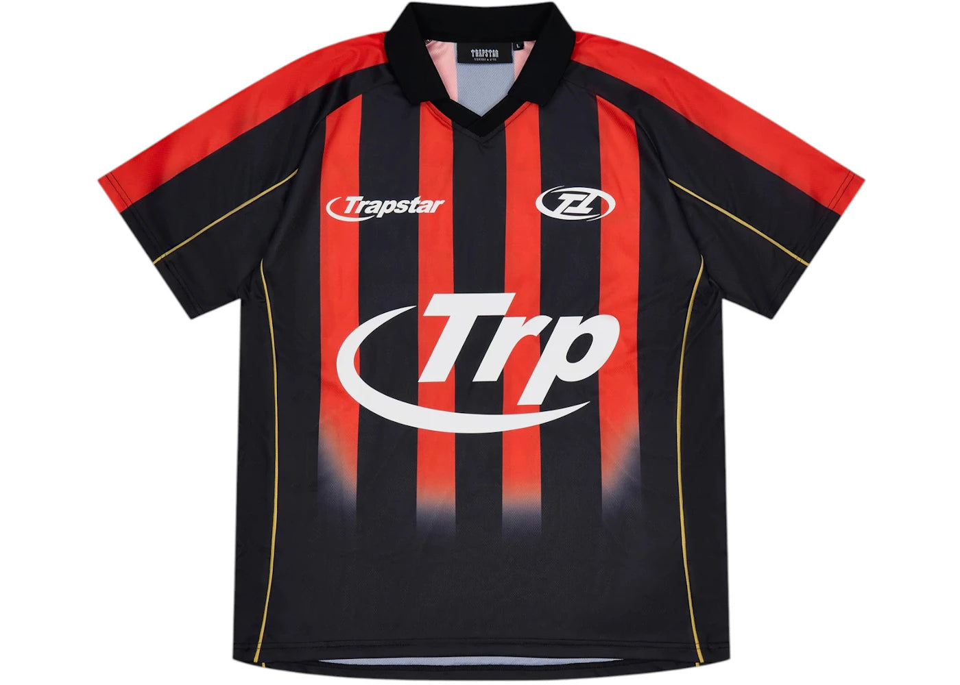 Trapstar Hyperdrive Striped Football Jersey Black/Red