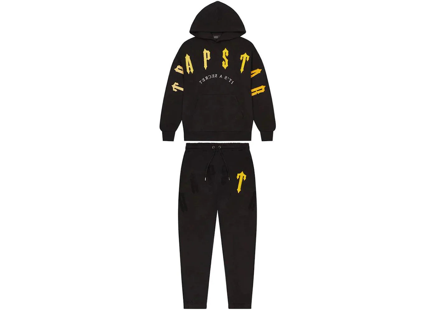 Trapstar Irongate Arch Chenille 2.0 Tracksuit Black/Yellow - Side Kicks