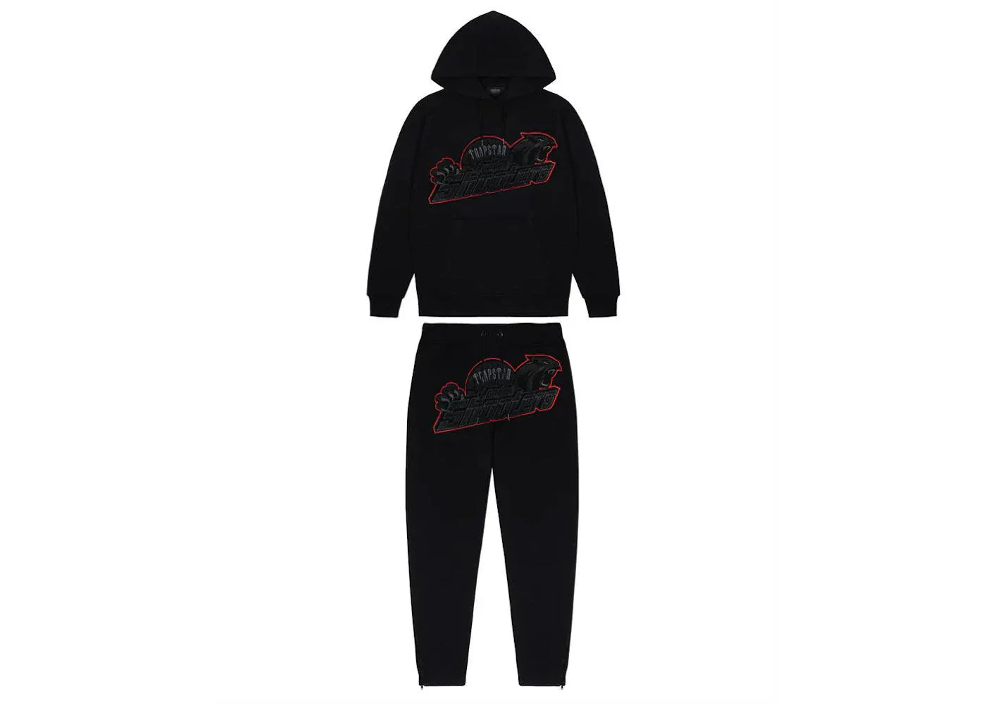 Trapstar Shooters Hoodie Tracksuit Black/Red - Side Kicks
