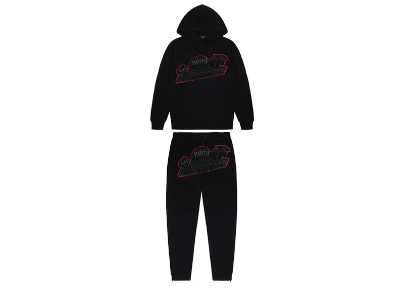 Trapstar Shooters Hoodie Tracksuit Black/Red - Side Kicks
