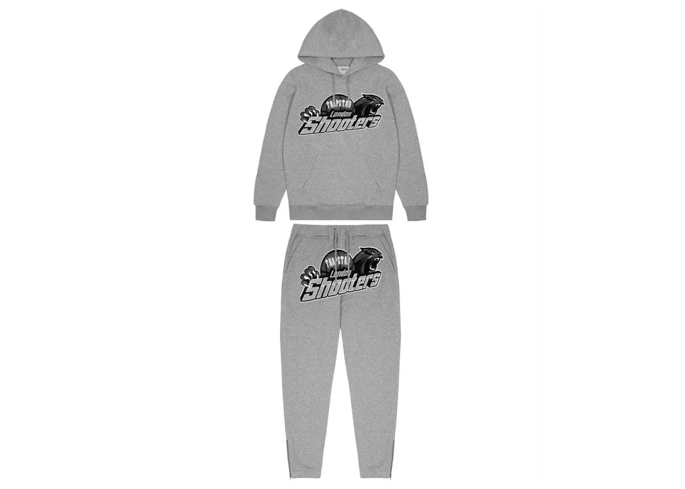 Trapstar Shooters Hoodie Tracksuit Grey/Blue - Side Kicks