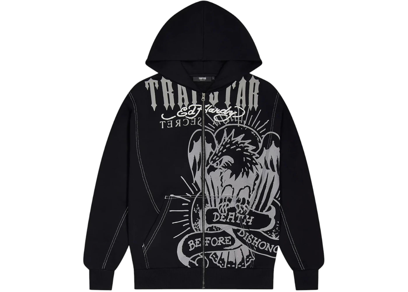 Trapstar x Ed Hardy Dbd Hoodie Black