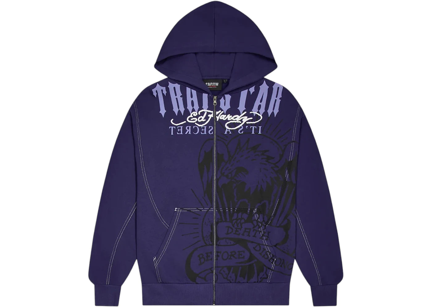 Trapstar x Ed Hardy Dbd Hoodie Navy