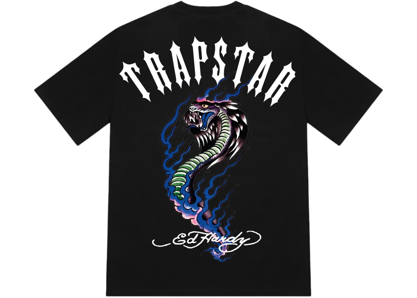 Trapstar x Ed Hardy Flame Snake Tee Black