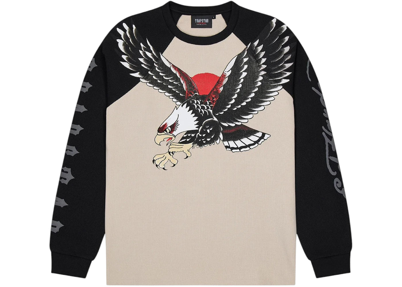 Trapstar x Ed Hardy Waffle L/S Top Natural/Black