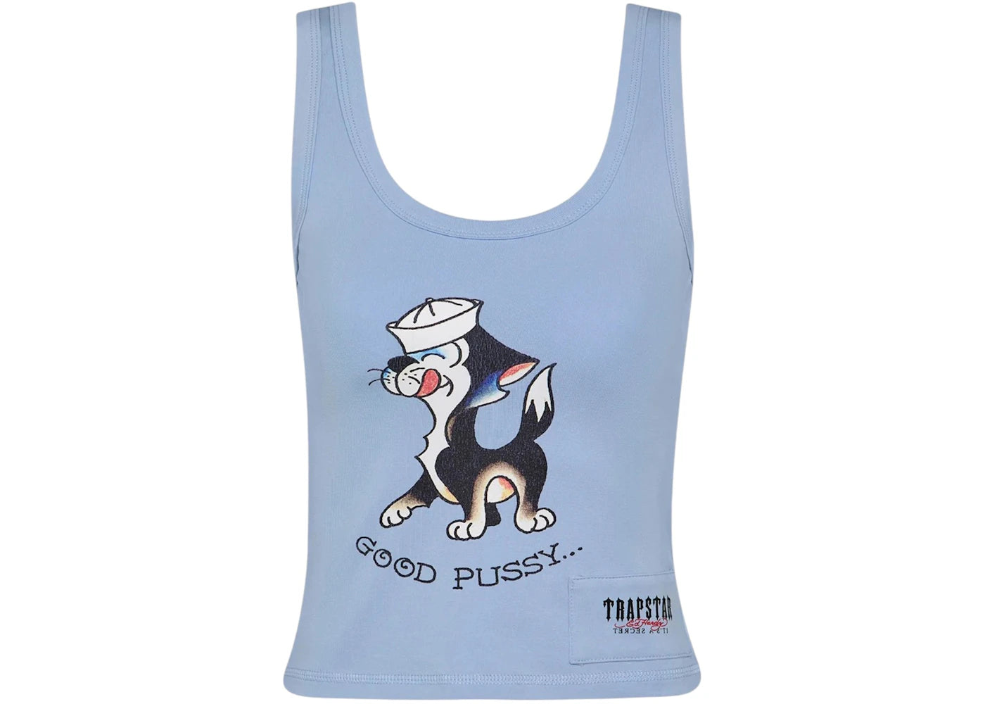 Trapstar x Ed Hardy Women's Good Pussy Vest Baby Blue