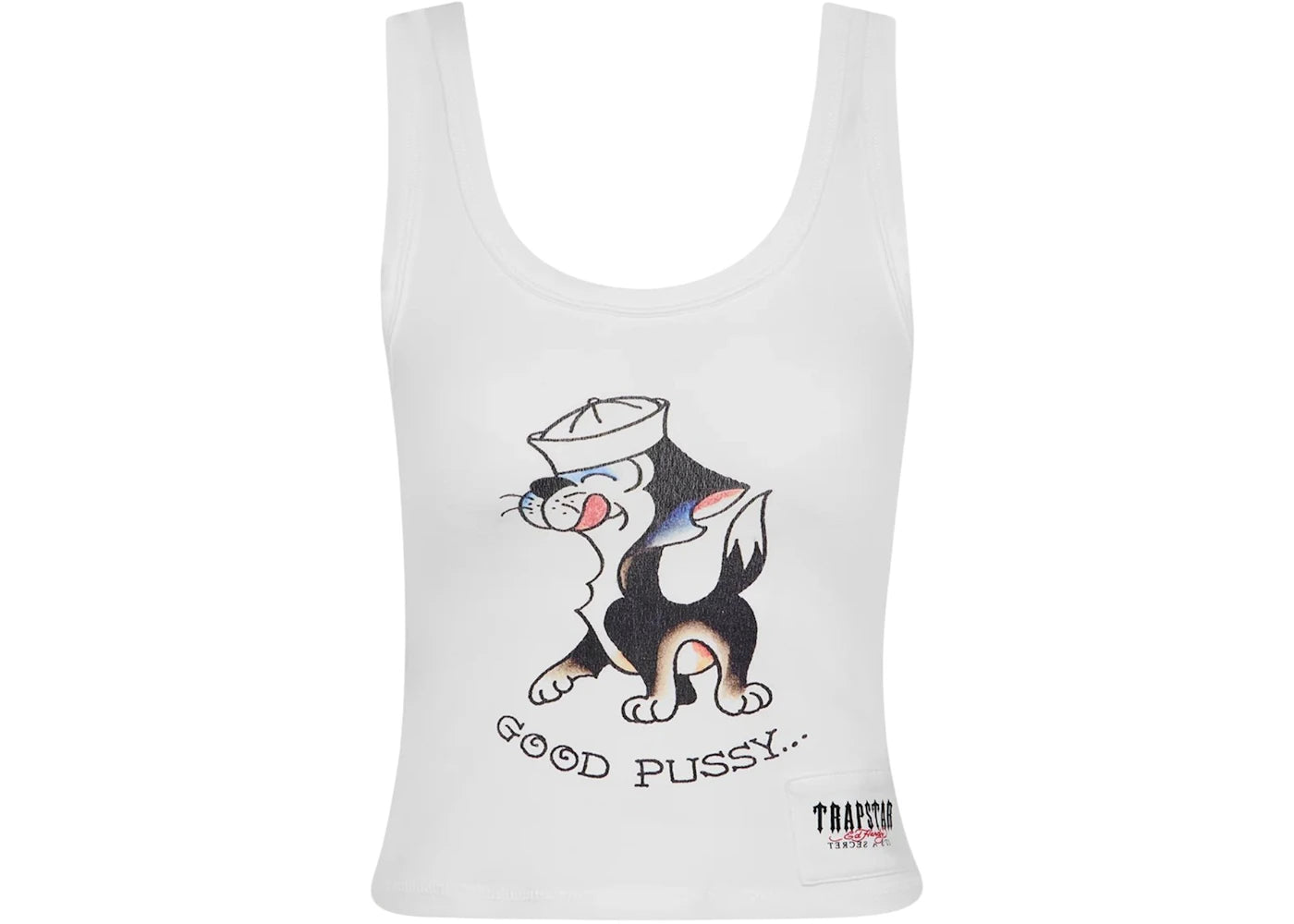 Trapstar x Ed Hardy Women's Good Pussy Vest White