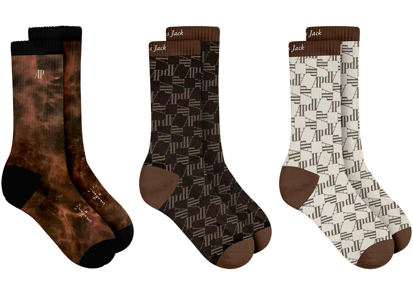 Travis Scott CJ x Audemars Piguet Socks (Set of 3) Multicolor