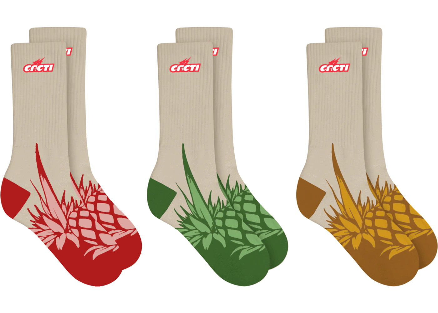 Travis Scott Cacti Agave Socks (Pack of 3) Multi