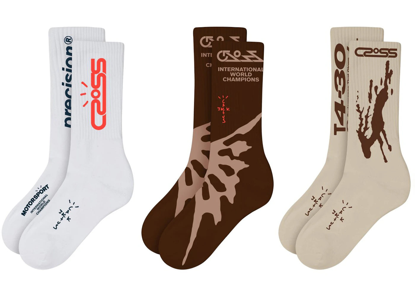 Travis Scott Cactus Jack Crossover Socks (3 Pack) Multi