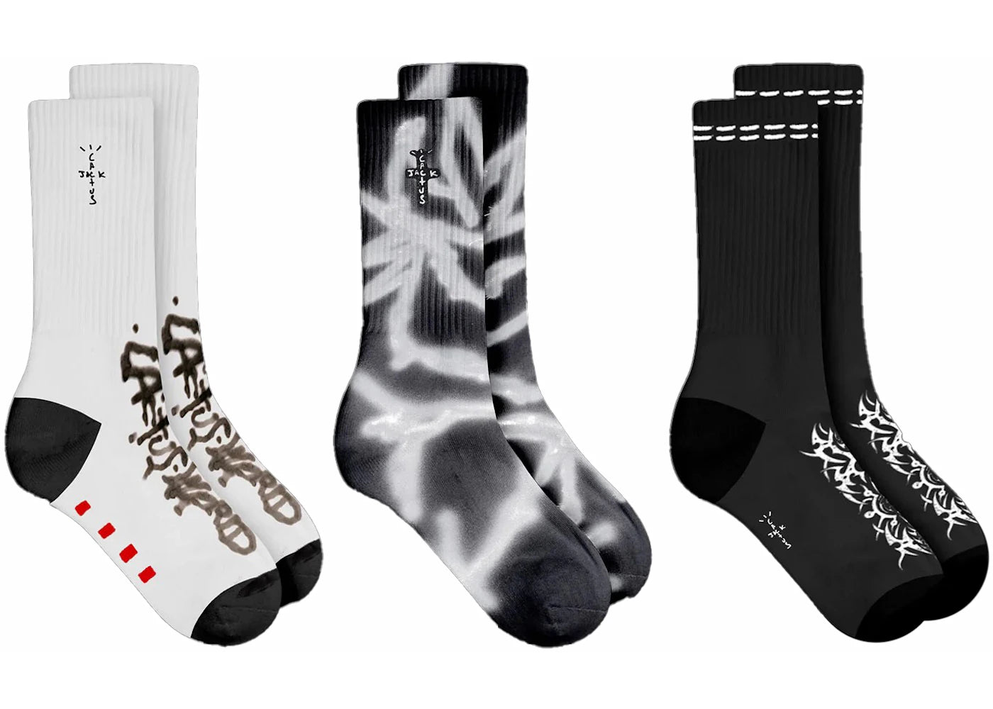 Travis Scott Cactus.World Socks Trio Multicolor