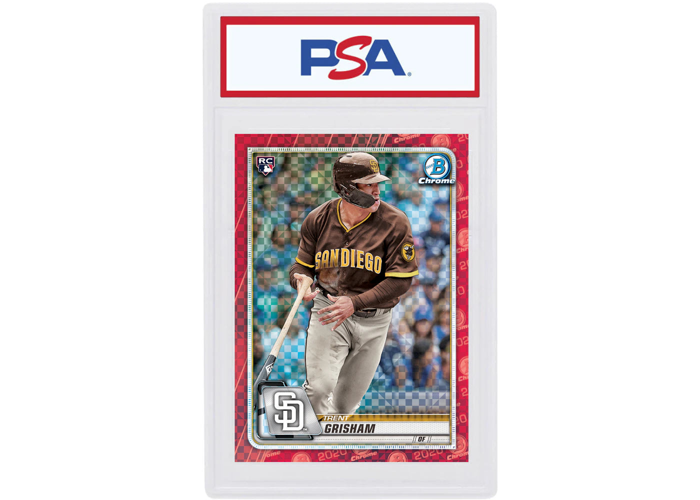 Trent Grisham 2020 Bowman Chrome X Rookie Red X-Fractor 1/1 #64 (PSA or BGS Graded)