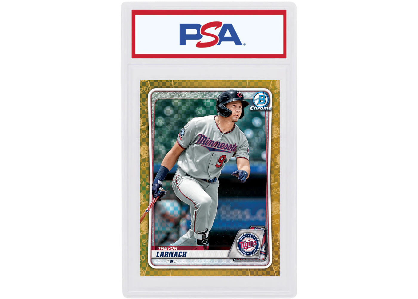 Trevor Larnach 2020 Bowman Chrome X Gold X-Fractor /3 #BCP-249 (PSA or BGS Graded)