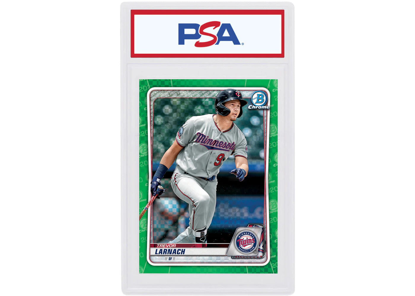Trevor Larnach 2020 Bowman Chrome X Green X-Fractor /31 #BCP-249 (PSA or BGS Graded)