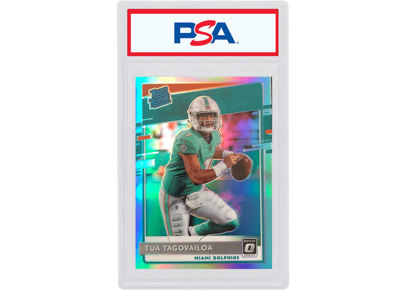 Tua Tagovailoa 2020 Panini Donruss Rookie Optic Rated Rookie Preview Holo #302 (PSA or BGS Graded)