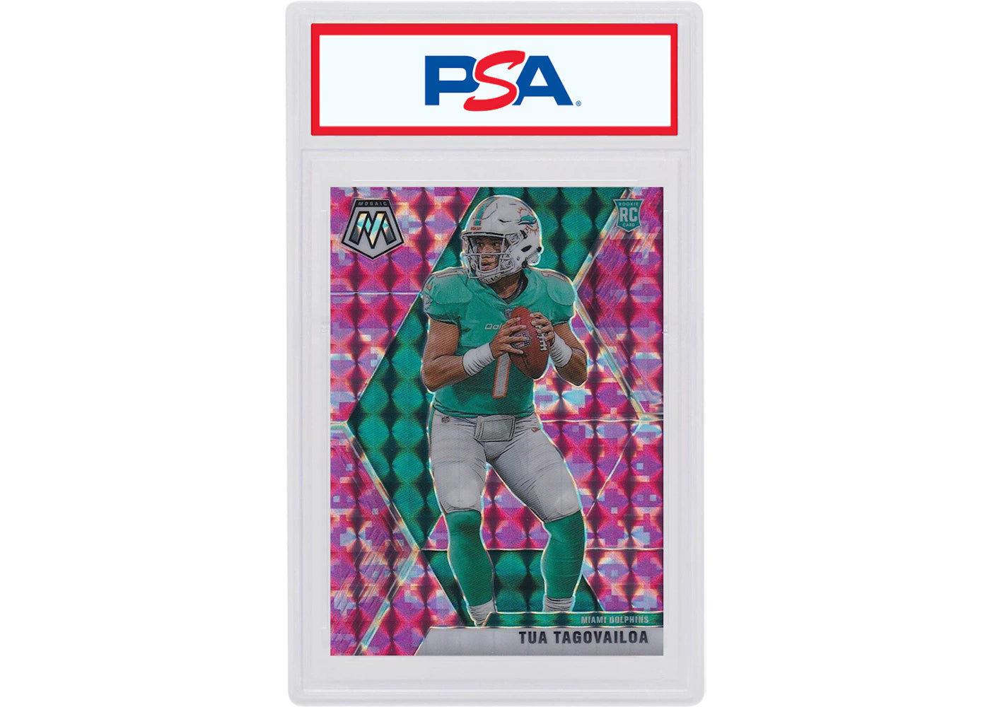 Tua Tagovailoa 2020 Panini Mosaic Rookie Camo Pink #203 (PSA or BGS Graded)