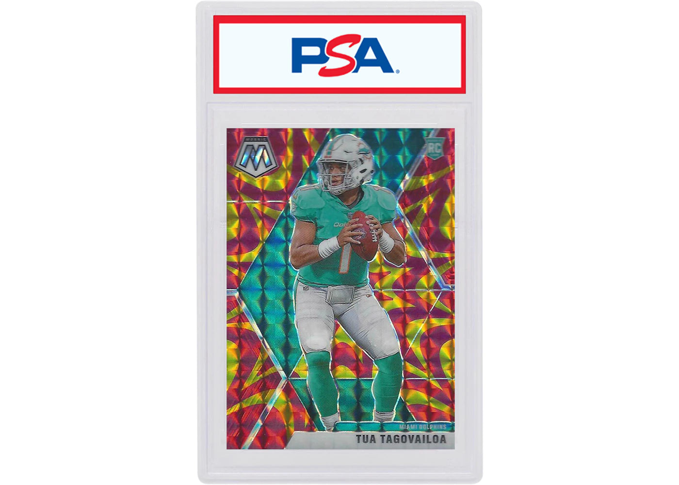 Tua Tagovailoa 2020 Panini Mosaic Rookie Reactive Gold #203 (PSA or BGS Graded)