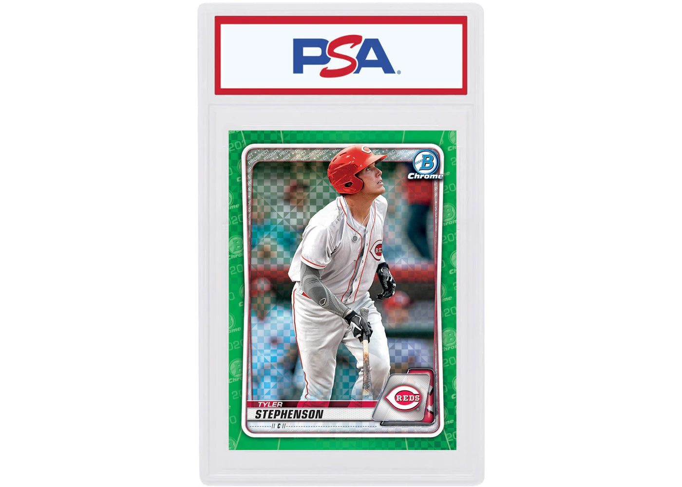 Tyler Stephenson 2020 Bowman Chrome X Green X-Fractor /31 #BCP-228 (PSA or BGS Graded)