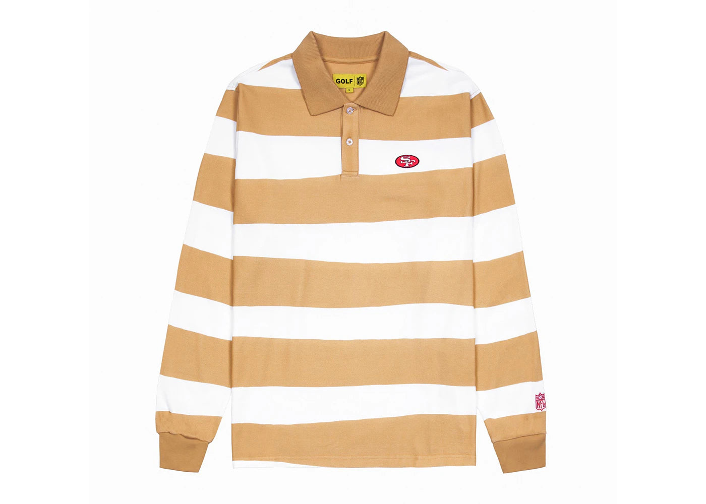 Tyler, The Creator Golf Wang x NFL 49Ers Long Sleeve Polo Brown/White