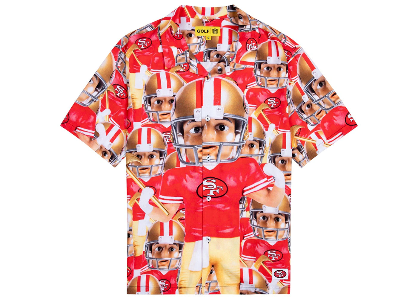 Tyler, The Creator Golf Wang x NFL 49Ers Rayon Button Up Shirt Multicolor