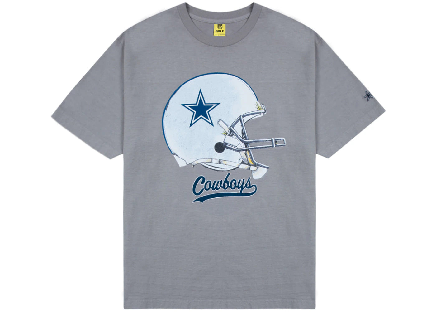 Tyler, The Creator Golf Wang x NFL Cowboys Helmet Tee Grey