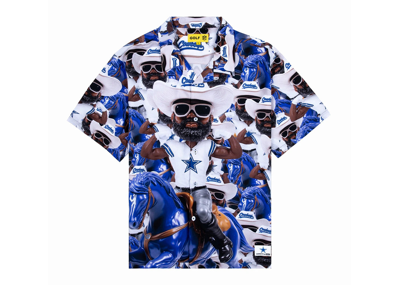 Tyler, The Creator Golf Wang x NFL Cowboys Rayon Button Up Shirt Multicolor