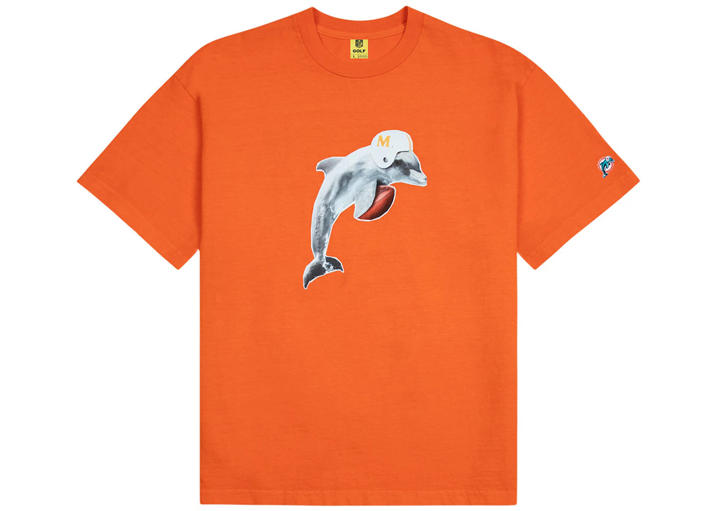 Tyler, The Creator Golf Wang x NFL Dolphins Cutout Tee Orange
