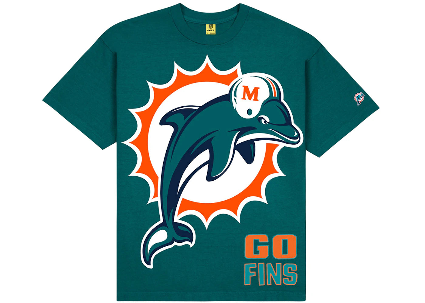 Tyler, The Creator Golf Wang x NFL Dolphins Go Fins Tee Teal