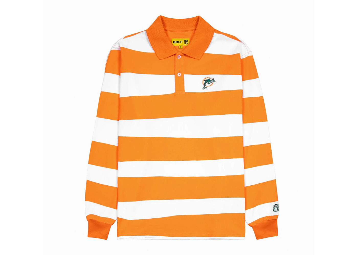 Tyler, The Creator Golf Wang x NFL Dolphins Long Sleeve Polo Orange/White