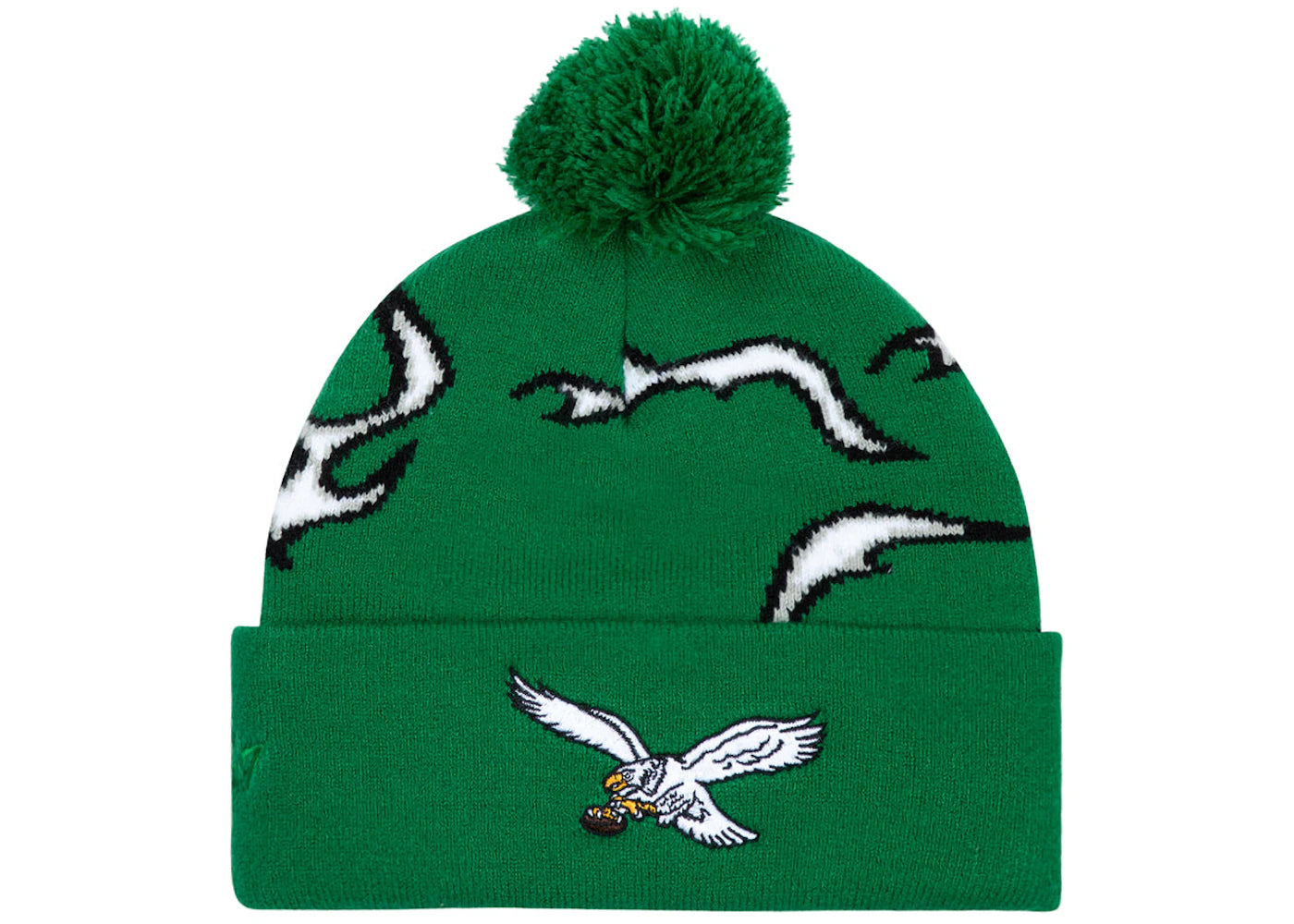 Tyler, The Creator Golf Wang x NFL Eagles Flame Beanie Green