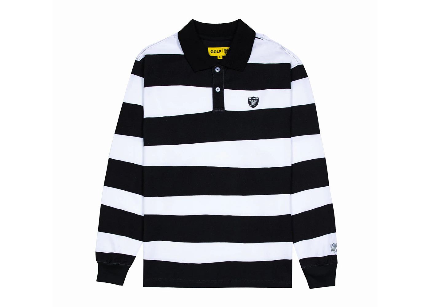 Tyler, The Creator Golf Wang x NFL Raiders Long Sleeve Polo Black/White