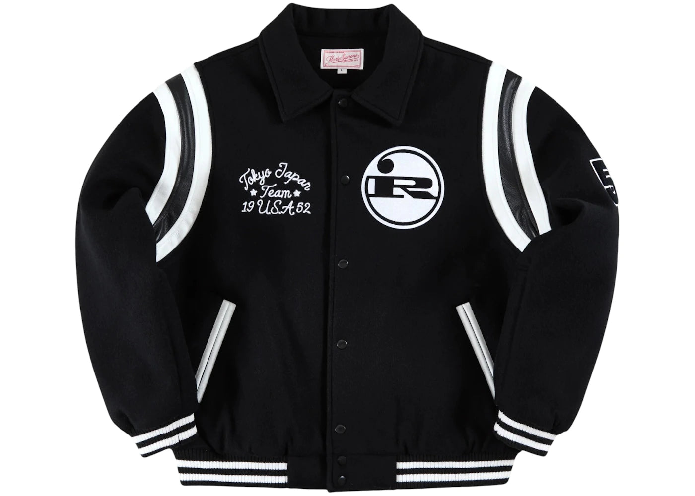 Golf Le Fleur Golf Wang x Marty Supreme Rockwell Varsity Jacket Black