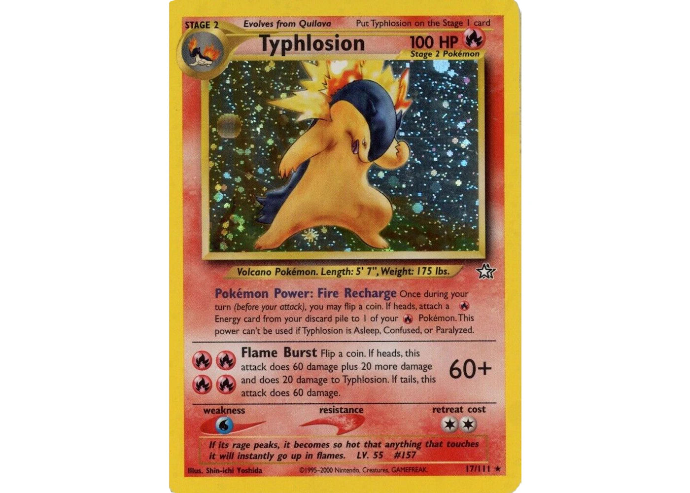 Typhlosion 2000 Pokémon TCG Neo Genesis Holo #17 (Ungraded)
