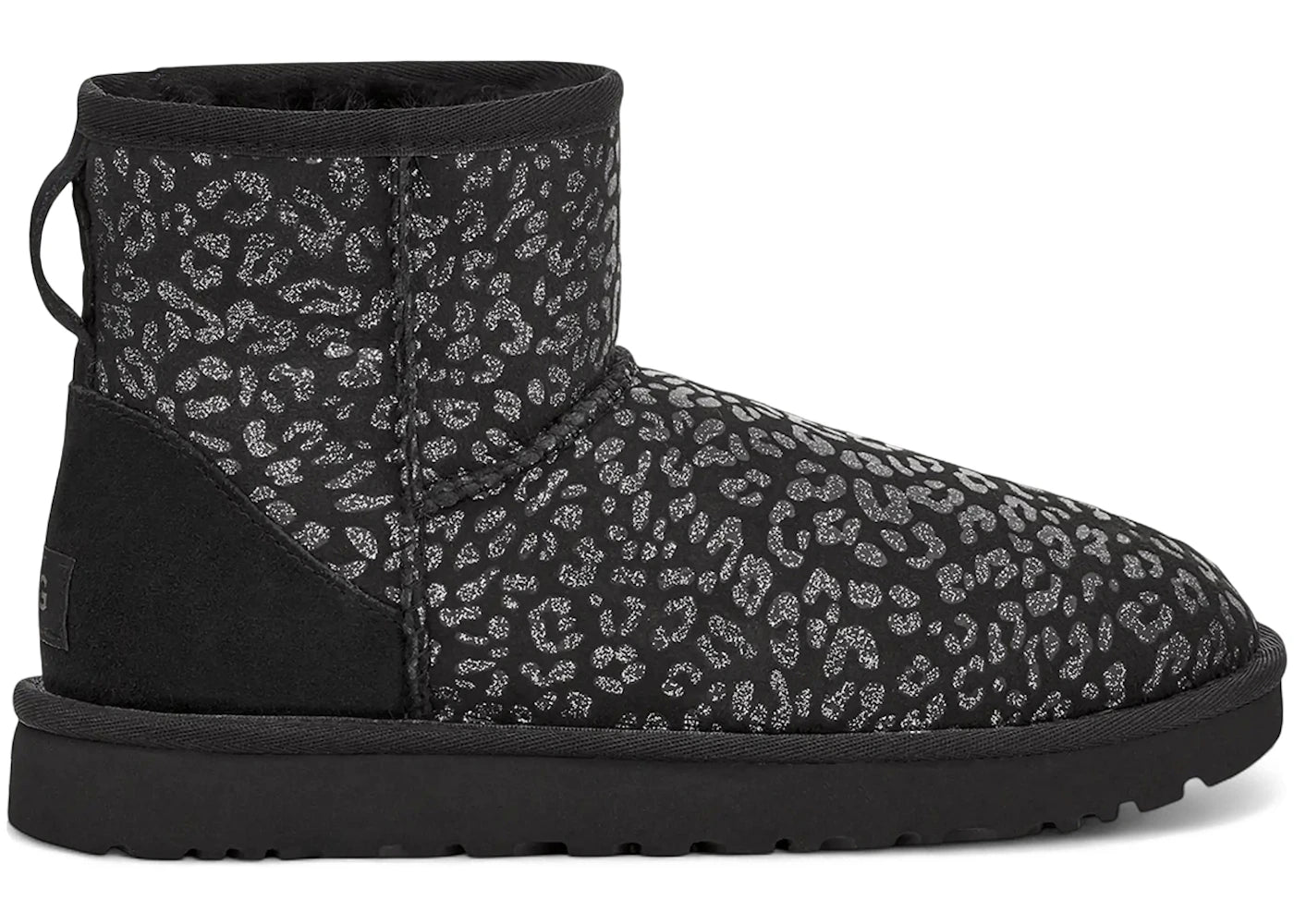 UGG Classic Mini Snow Leopard Boot Black (Women's)