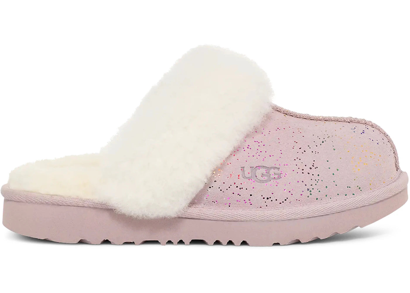 UGG Cozy II Shimmer Sky Slipper Pale Smoke Rainbow Metallic (Kids)