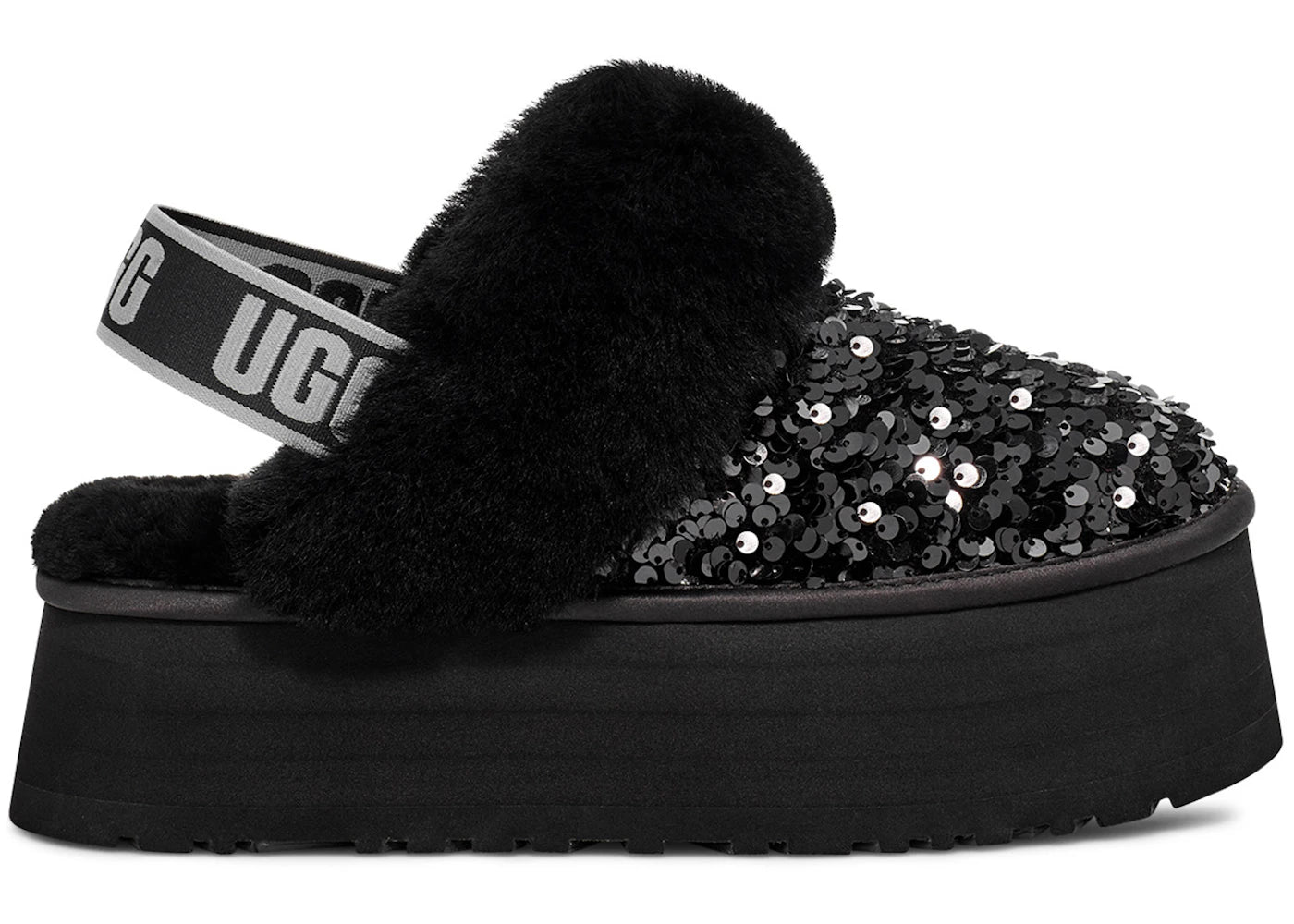 UGG Funkette Chunky Sequin Slipper Black (Women's)