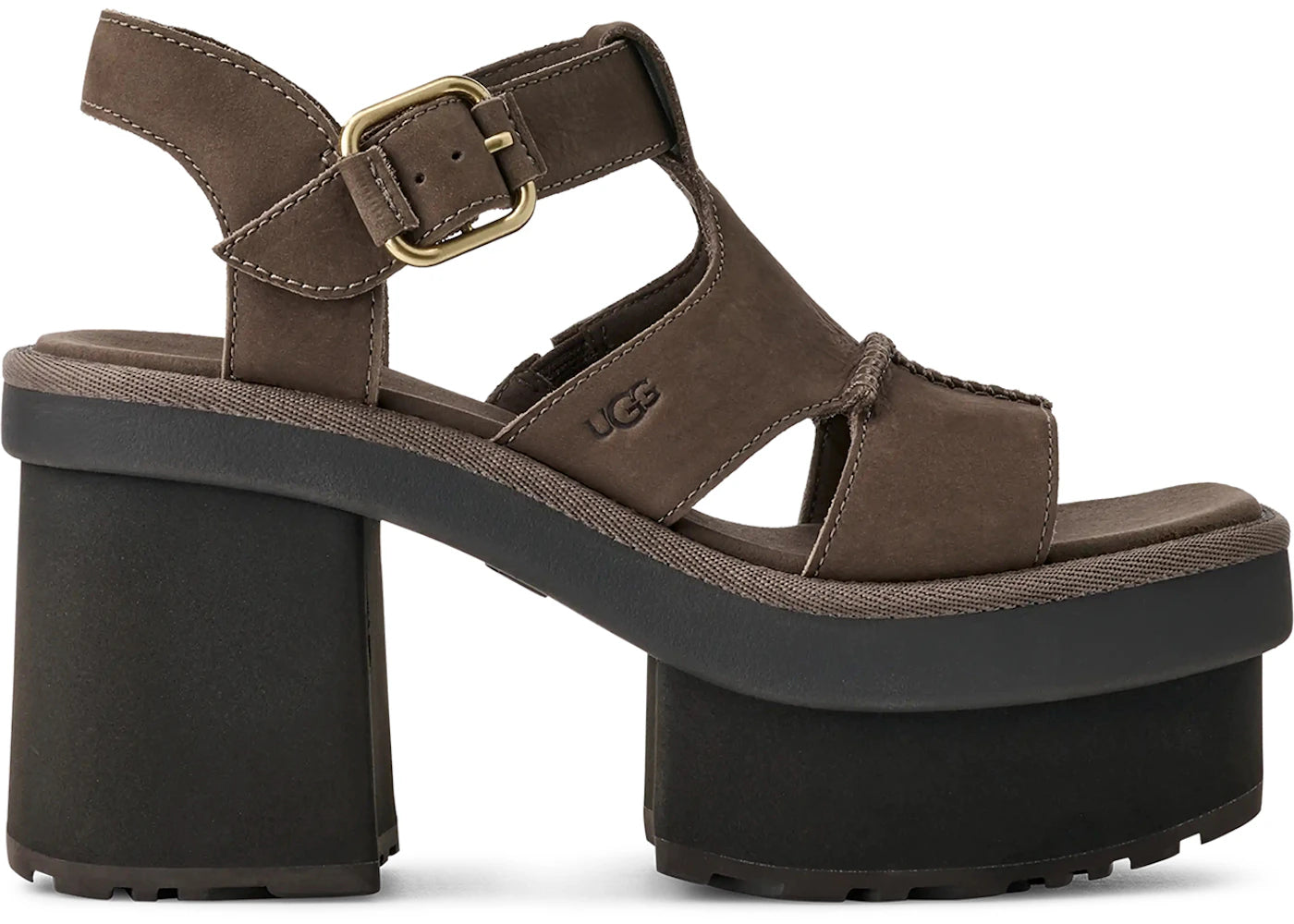 UGG New Heights Platform T-Strap Sandal Molasses (Women's)