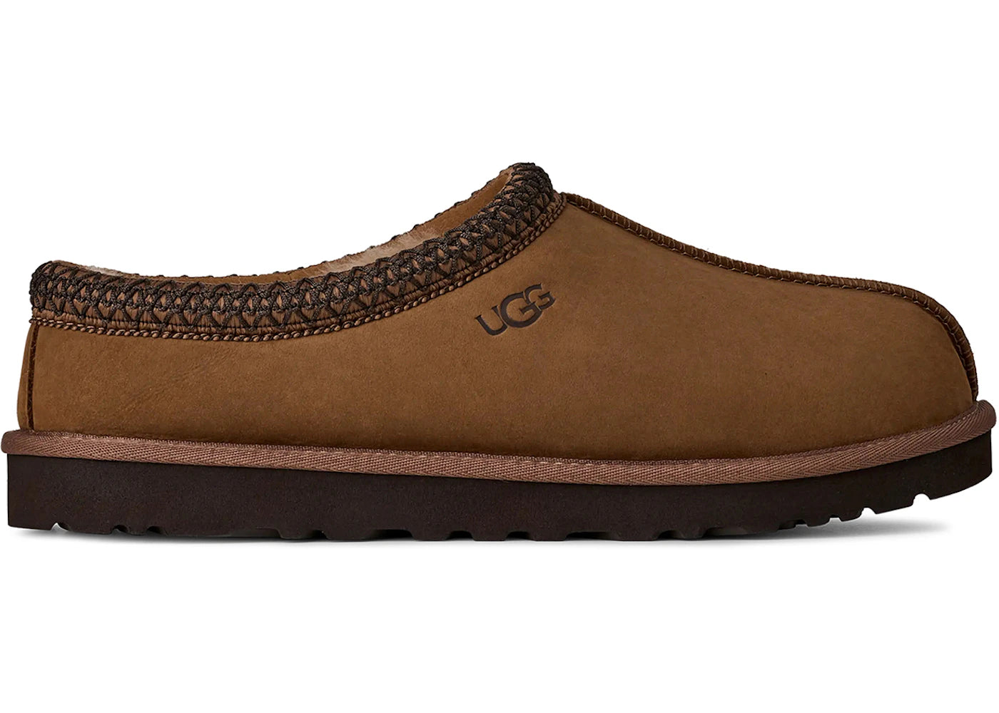 UGG Tasman II Nubuck Slipper Dark Chestnut